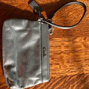 Coach Silver Wristlet